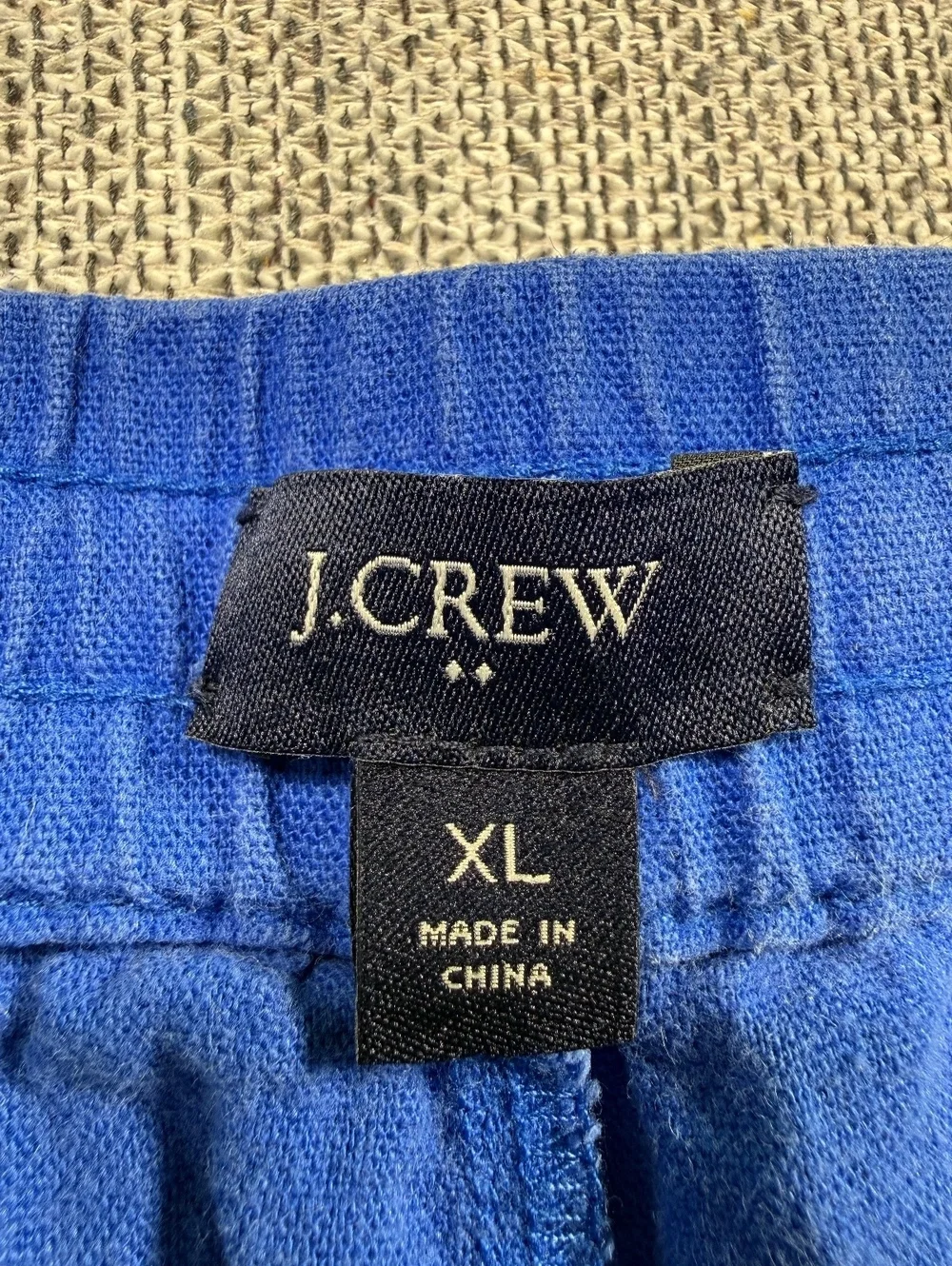 J.Crew Linen Blend Scalloped Hem Shorts XL Blue
